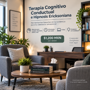 Sesión de Terapia Cognitivo Conductual e Hipnosis Ericksoniana